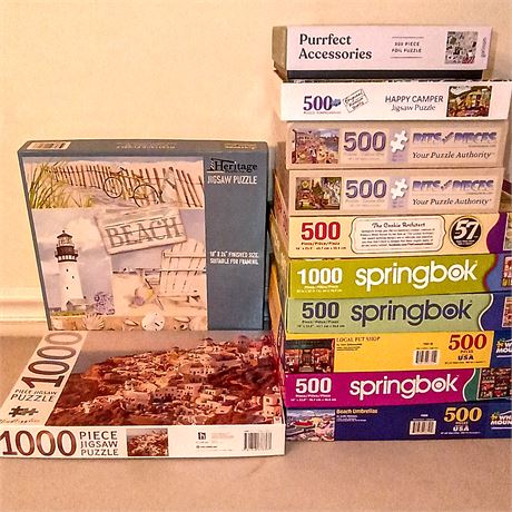 Lot of 12 Puzzles, Assorted