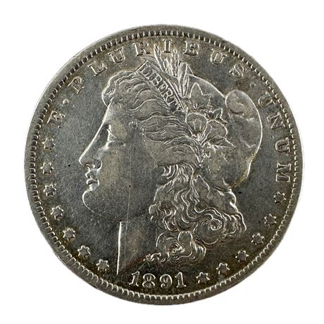 1891 O Morgan Silver Dollar