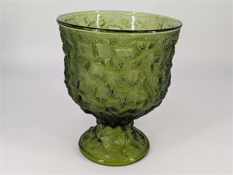 Cleveland Glass E.O Brody Co. Vtg. Green compote dish vase