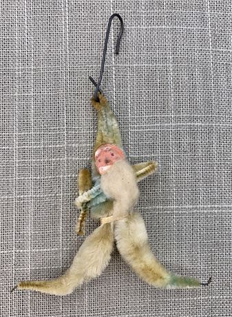 Early Japan Chenille St. Nick Feather Tree Ornament
