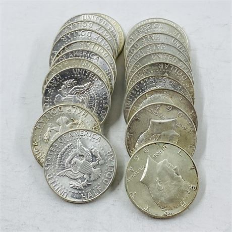 BU $10 Roll 1964 Kennedy Half Dollars