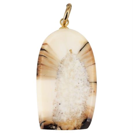 Vintage Antler Cross-Section Pendant