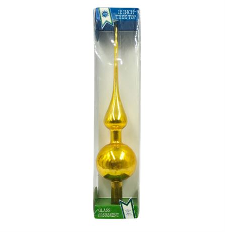 VTG 12" Gold Glass, Coby Tree Topper