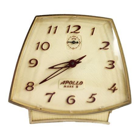 Vintage MCM Apollo Mark II Wind-up Alarm Clock