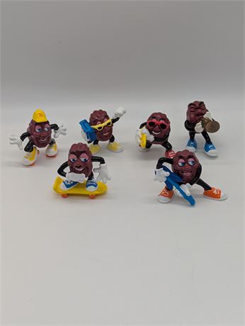 Vintage Lot 6 California Raisin Figurines