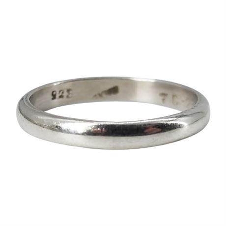 Vintage TAXCO Mexico Sterling Silver Band Ring, Sz 5.75