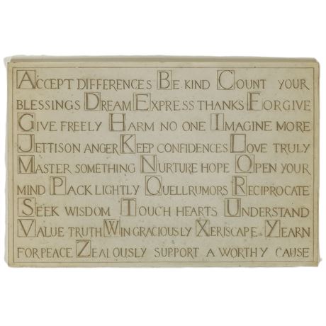 Stewart 2003 Inspirational Alphabet Motto Stone Plaque by House Parts Inc