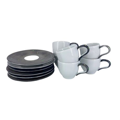Polka Dot Espresso Cup and Saucer Set