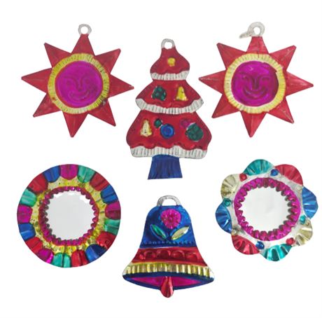 VTG Tin Ornaments, Made in Mexico