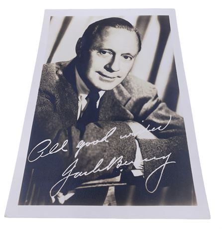 Old Hollywood Jack Benny Autographed Studio Fan Mail Photo & Envelope
