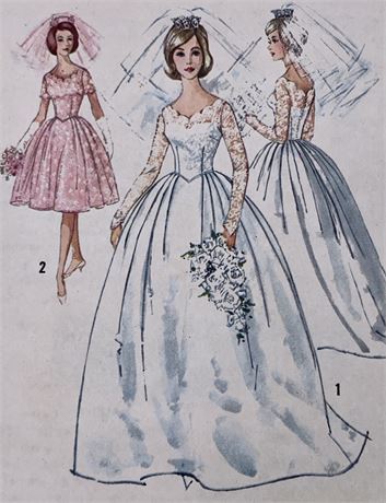1960s Simplicity Wedding Gown Pattern #4893