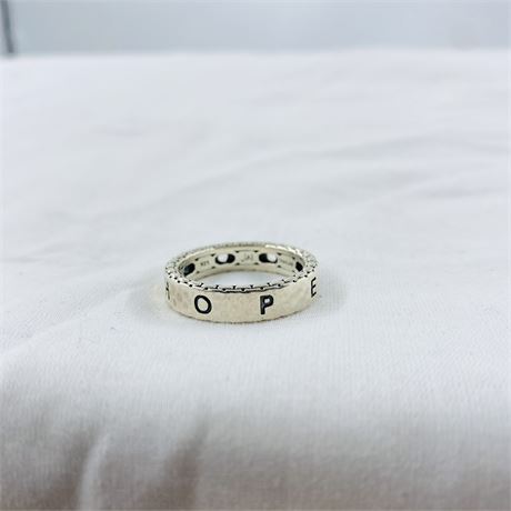 7.7g Sterling ‘Hope’ Ring Size 11.5