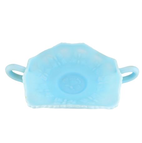 VTG Fenton Blue Glass  Hobnail Tea Light Holder