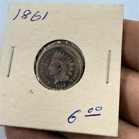 1861 Indian Head Penny