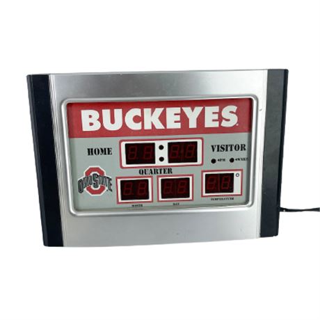 Buckeyes Scoreboard Desk Clock