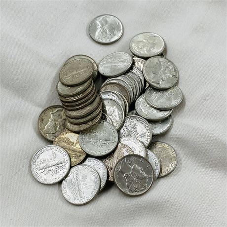 BU $5 Mercury Dimes