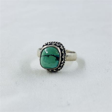 6.8g Sterling Turquoise Ring Size 7.5
