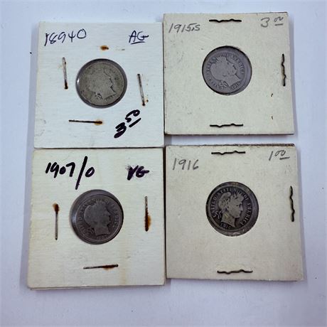 4 Barber Dimes