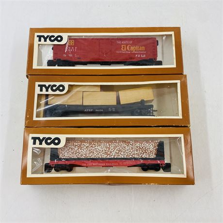 Vtg Tyco HO Train Cars