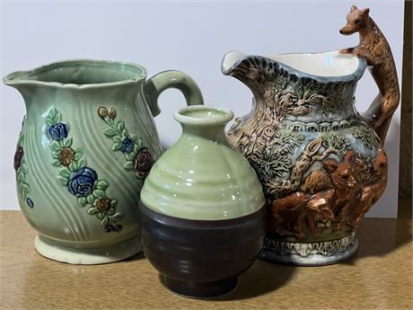 Pottery and pitcher lot