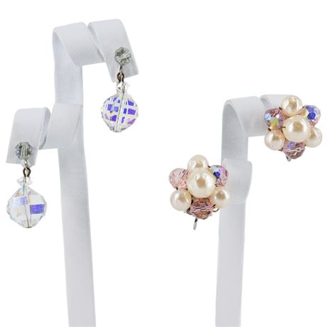 Two Pairs Vintage LAGUNA Clip Earrings