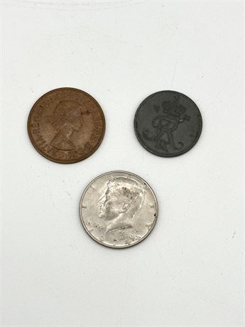 3 Coins, 1974 Half Dollar