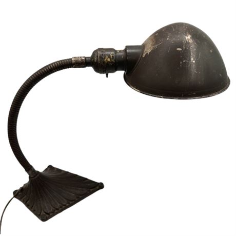 Vintage Gooseneck desk lamp/ Deco Base