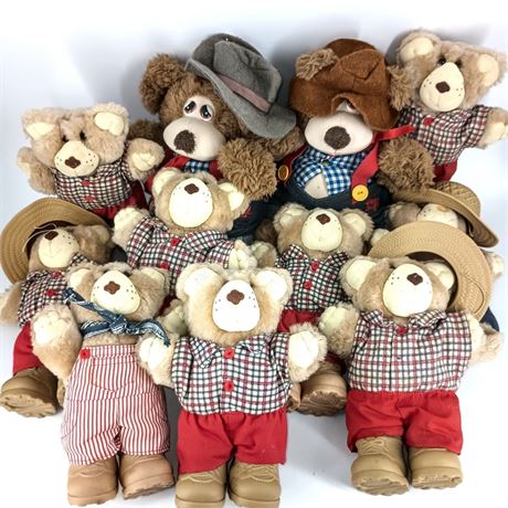 Country Bears and Furskins Bear Collection, Set of 11