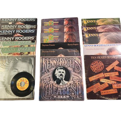 Large Vintage Vinyl Classic Country Record Lot, 12"