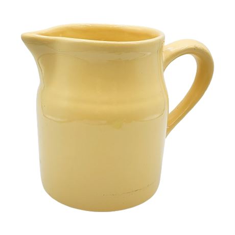 Vintage Henn Pottery Yellow Ceramic Pitcher