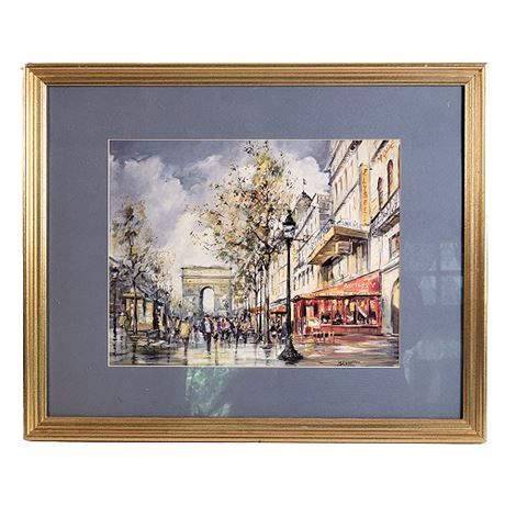 Vintage Brunet "Les Champs Elysees" Fine Art Print