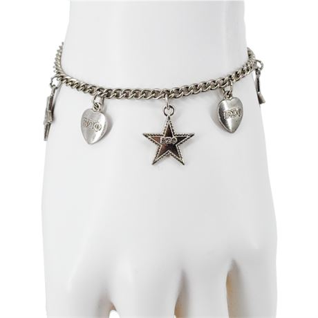 Vintage Sterling Silver Beta Sigma Phi Charm Bracelet