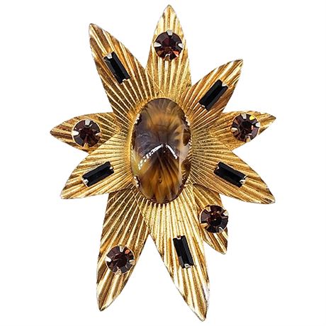 Unsigned Vintage ALICE CAVINESS Starburst Brooch/Pendant