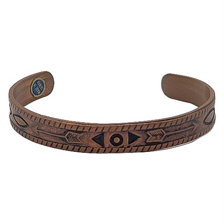 Vintage Southwestern/Native Style Copper Cuff Bracelet
