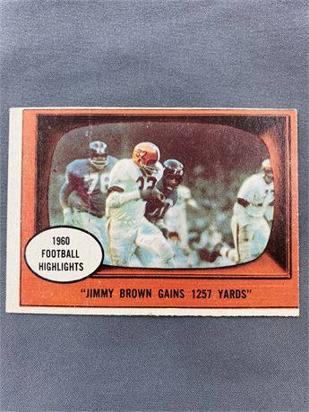 1961 Topps Jim Brown Highlights Card