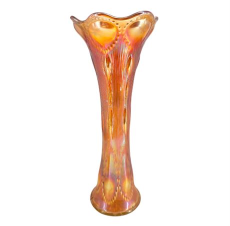 VTG 11" Carnival Glass Vase