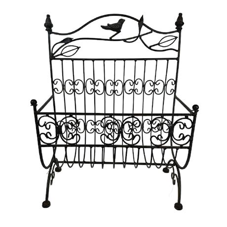 Decorative Metal Magazine Rack