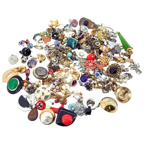Huge Lot of Single/Mismatched Earrings