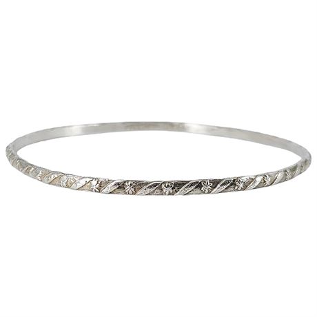 Vintage Mexico Sterling Silver Bangle Bracelet