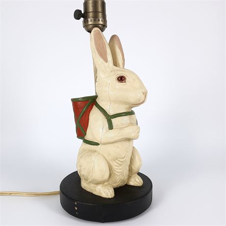 1926 Rabbit Lamp, Paper Mache