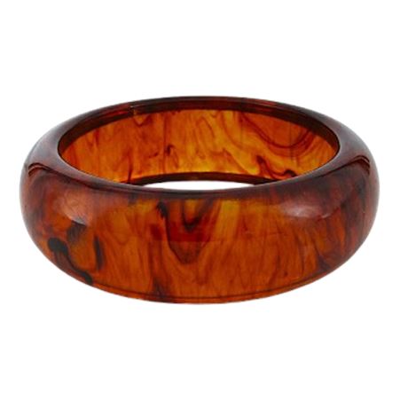 Translucent Resin Root Beer Bangle Bracelet