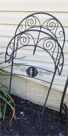 Outdoor Water Hose Holder - black metal decorative