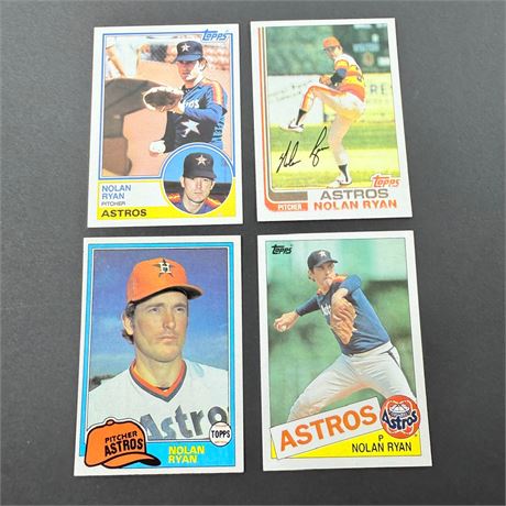 4 Nolan Ryan Cards