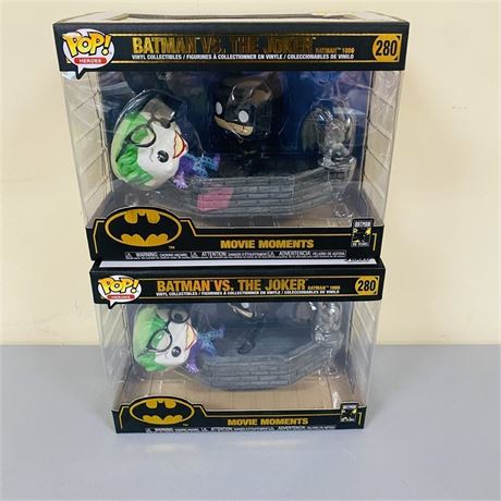 2 Funko Pop Batman vs The Joker