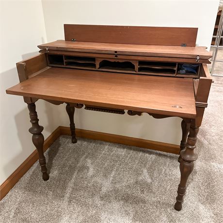 Antique Walnut Slide Out Secretary/ Writing Desk