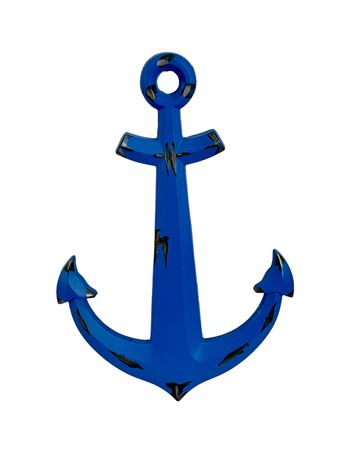 Wooden Anchor - Blue