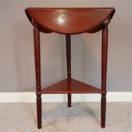 The Bombay Company Mahogany Drop-Leaf Corner Table