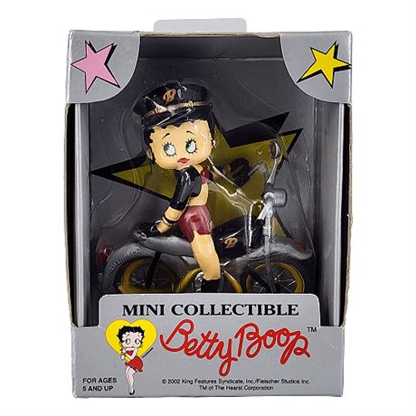 1999 Betty Boop Motorcycle Mini Collectible Figurine, New in Box