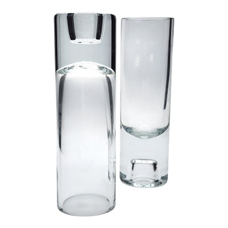 Krosno 2-in-1 Crystal Taper Candleholders/Bud Vases
