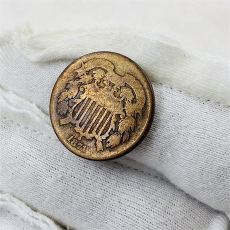 1871 US 2 Cent Piece